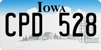 IA license plate CPD528