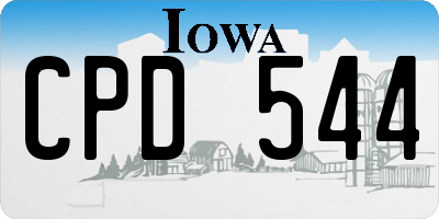 IA license plate CPD544