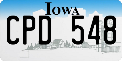 IA license plate CPD548