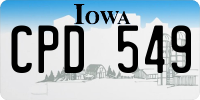IA license plate CPD549