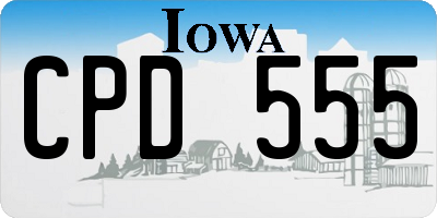 IA license plate CPD555