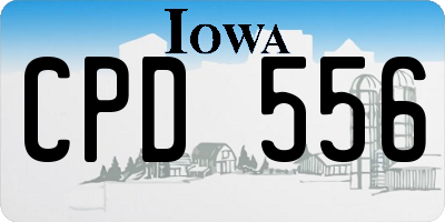 IA license plate CPD556