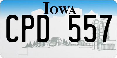IA license plate CPD557