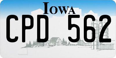 IA license plate CPD562