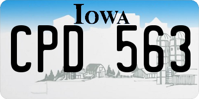 IA license plate CPD563