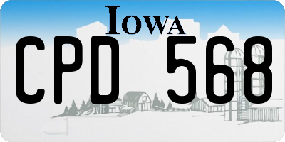 IA license plate CPD568