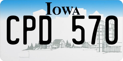 IA license plate CPD570