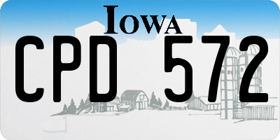 IA license plate CPD572