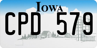IA license plate CPD579