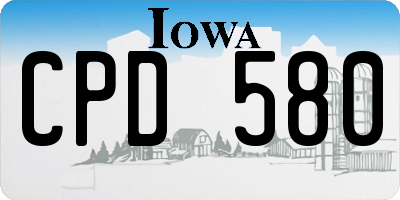 IA license plate CPD580