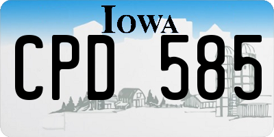 IA license plate CPD585