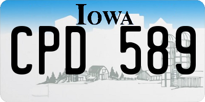 IA license plate CPD589