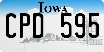 IA license plate CPD595