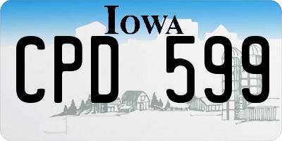 IA license plate CPD599