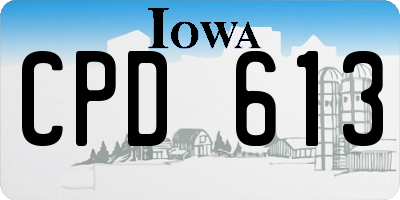 IA license plate CPD613