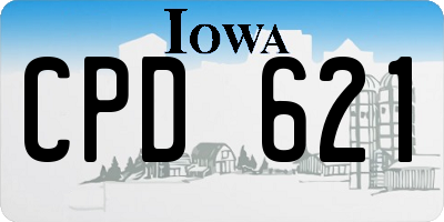 IA license plate CPD621