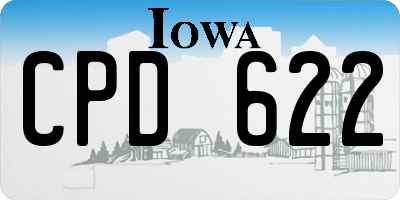 IA license plate CPD622