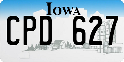 IA license plate CPD627