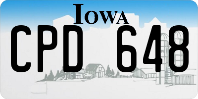 IA license plate CPD648