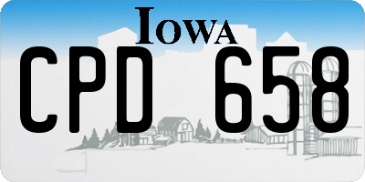 IA license plate CPD658