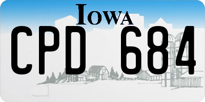 IA license plate CPD684