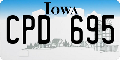 IA license plate CPD695