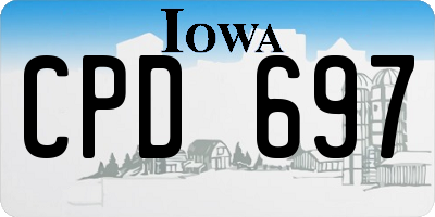 IA license plate CPD697
