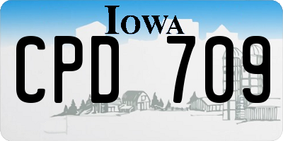 IA license plate CPD709