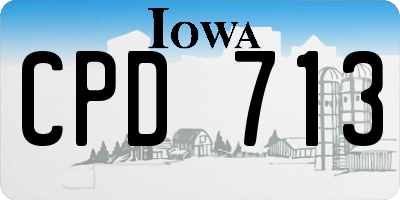 IA license plate CPD713