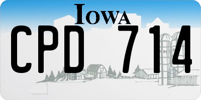 IA license plate CPD714