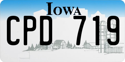 IA license plate CPD719
