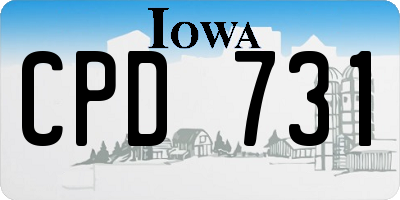 IA license plate CPD731