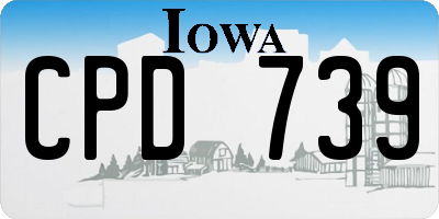 IA license plate CPD739