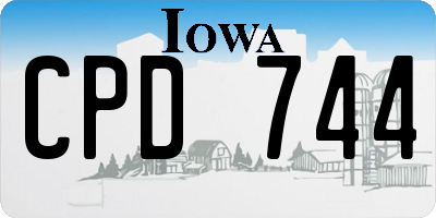 IA license plate CPD744