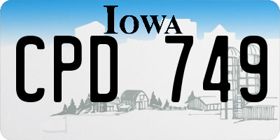 IA license plate CPD749