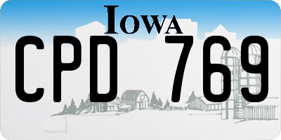 IA license plate CPD769