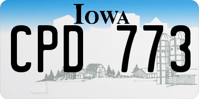 IA license plate CPD773