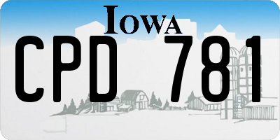 IA license plate CPD781