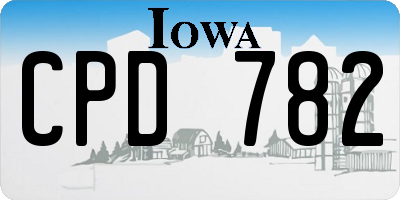 IA license plate CPD782