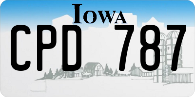 IA license plate CPD787
