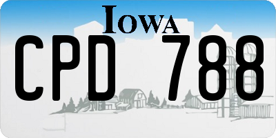 IA license plate CPD788