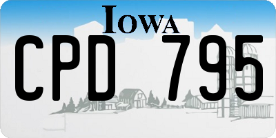 IA license plate CPD795