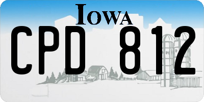 IA license plate CPD812