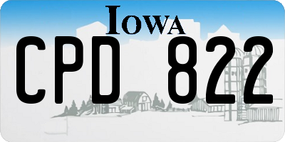 IA license plate CPD822