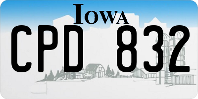 IA license plate CPD832