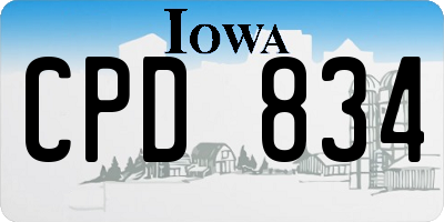 IA license plate CPD834