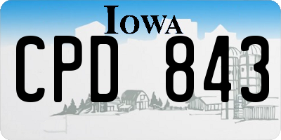 IA license plate CPD843