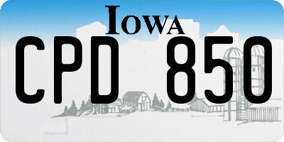 IA license plate CPD850