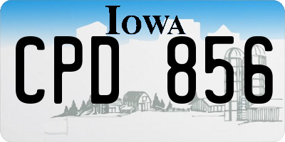 IA license plate CPD856