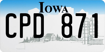 IA license plate CPD871